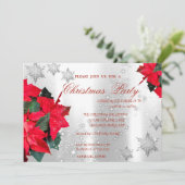 Poinsettia Snowflakes, kerst voor bedrijven Kaart (Staand voorkant)