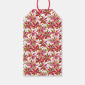 Poinsettia Specialized Happy Holiday Gift Labels Cadeaulabel (Achterkant)