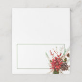 Poinsettia-sprankel Plaatskaartje (Buitenkant ongevouwen)