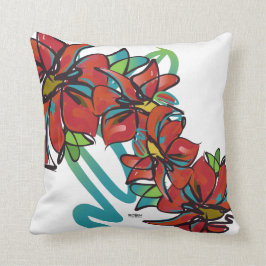 Poinsettia Square Pillow Kussen