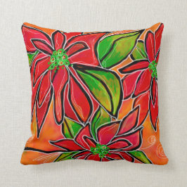 Poinsettia Square Pillow Kussen