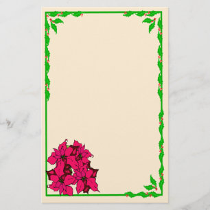 Poinsettia Stationery Briefpapier