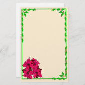 Poinsettia Stationery Briefpapier (Voorkant / Achterkant)