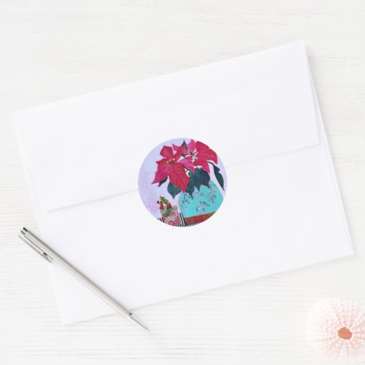 Poinsettia Sticker (Envelop)