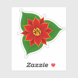 Poinsettia Sticker