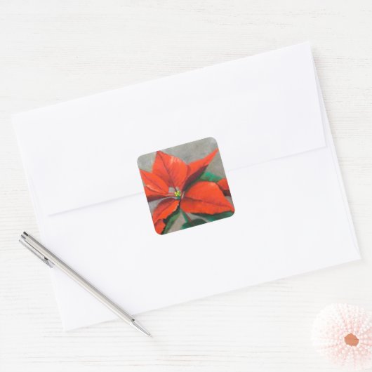 Poinsettia Stickers (Envelop)