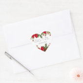  Poinsettia-Stickers Hart Sticker (Envelop)