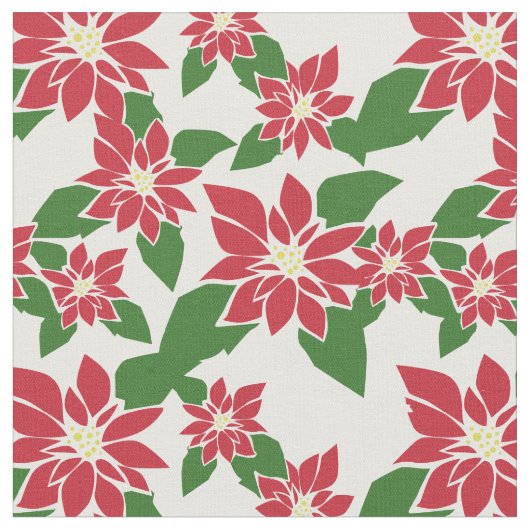 Poinsettia Stof (Close Up)