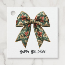 Poinsettia Strik Kerstvakantie Bedankjes Labels