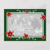 Poinsettia Swirl Lijst Briefkaart (Voorkant)