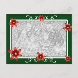 Poinsettia Swirl Lijst Briefkaart