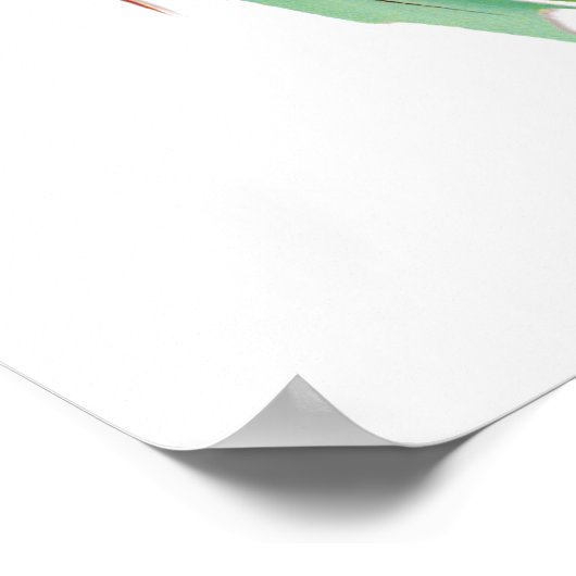 Poinsettia Swirl Poster (Hoek)