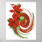 Poinsettia Swirl Poster (Voorkant)