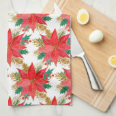 Poinsettia Theedoek (Quarter Fold)