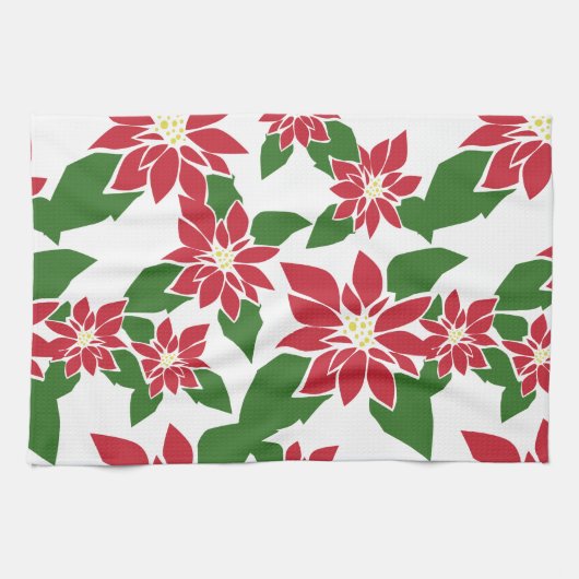 Poinsettia Theedoek (Horizontaal)