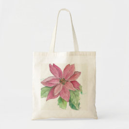 poinsettia tote bag