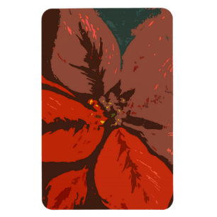 Poinsettia Traditioneel design Magneet