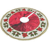 Poinsettia Tree Skirt Kerstboom Rok (Gekanteld)