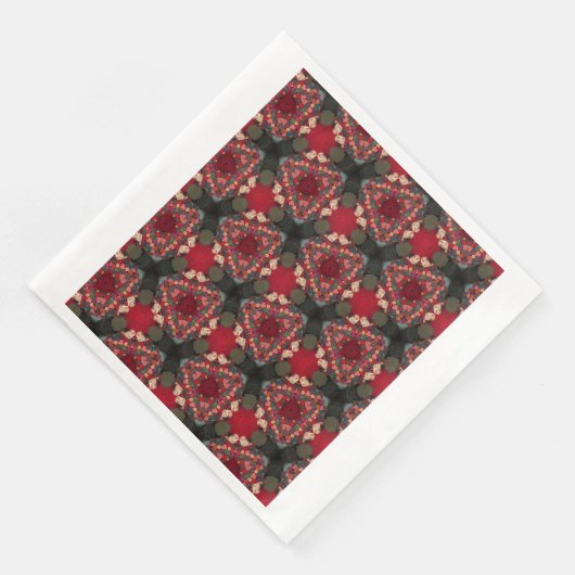 Poinsettia Trifecta Abstract Design Servet (Hoek)
