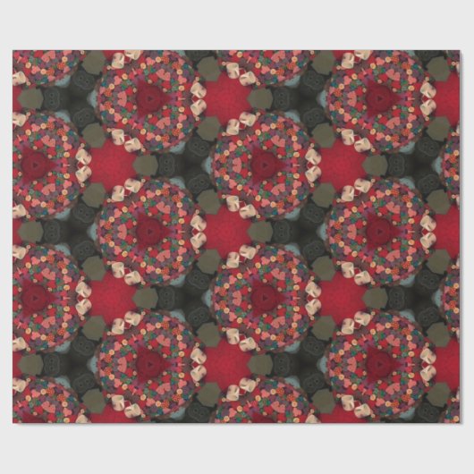 Poinsettia Trifectata Abstract Design Ii Cadeaupapier (Vlak)