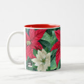 Poinsettia Tweekleurige Koffiemok (Links)