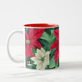 Poinsettia Tweekleurige Koffiemok