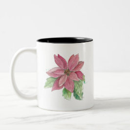 poinsettia tweekleurige koffiemok
