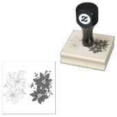 Poinsettia Vakantie Bloemen Rubber Stamp Rubberstempel (Gestempeld)
