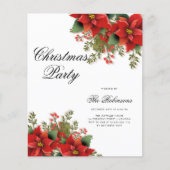 Poinsettia Vakantie Uitnodigen Programma & Menu (Voorkant)