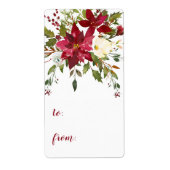 Poinsettia vanaf Kerstmis Etiket (Voorkant)