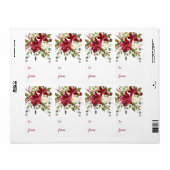 Poinsettia vanaf Kerstmis Etiket (Full Sheet)