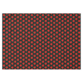 Poinsettia-ventilatorpatroon op zwart tafelkleed (Voorkant (Horizontaal))