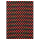 Poinsettia-ventilatorpatroon op zwart tafelkleed (Voorkant)