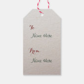 Poinsettia Vloeiend kerstoliefilter Cadeaulabel (Achterkant)