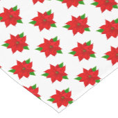 Poinsettia Vloerpatroon op wit Korte Tafelloper (Hoek)