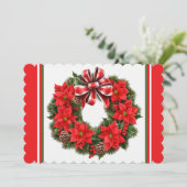 Poinsettia Voeg Handtekening & Groet toe Feestdagenkaart (Staand voorkant)