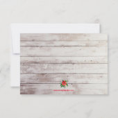 Poinsettia Vrede & Liefde - 3x5 Kerstkaart Kaart (Achterkant)