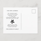 Poinsettia Vrolijk Kerstfeest Nieuw Huis Aankondigingskaart (Achterkant)