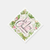 Poinsettia vrolijk kerstfeest servet (Hoek)