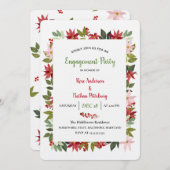 Poinsettia Waterverf kerstfeest Kaart (Voorkant / Achterkant)