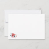 Poinsettia Waterverf Notecard Bedankkaart (Achterkant)