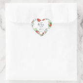 Poinsettia Wedding Hart Sticker (Tas)