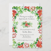 Poinsettia Wedding Kaart (Voorkant)