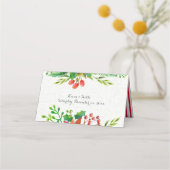 Poinsettia Wedding Plaatskaartje (Achterkant)