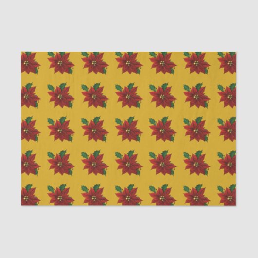 Poinsettia-weefselpapier Tissuepapier (Voorkant)