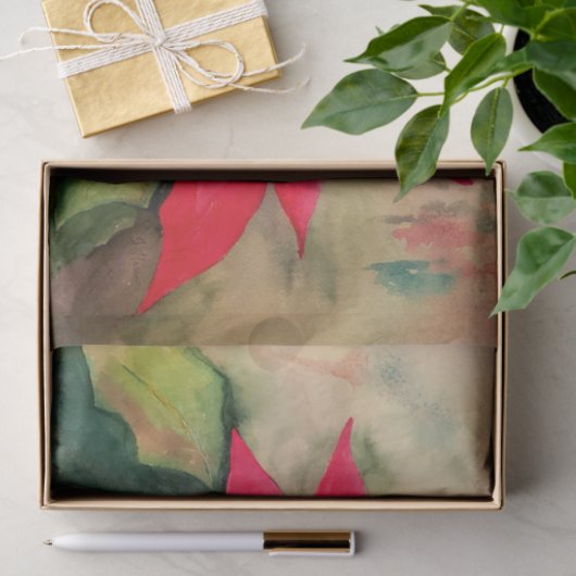 Poinsettia-weefselpapier Tissuepapier (Geschenk)