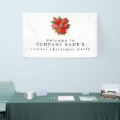 Poinsettia Welkom bij Company Christmas Party Spandoek (Beurs)