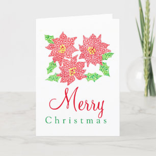 Poinsettia-Wenskaart Feestdagen Kaart