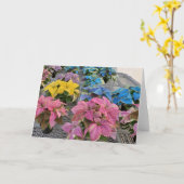 Poinsettia wenskaart kaart (Gele Bloem)