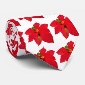 Poinsettia White Stropdas (Opgerold)